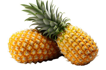 pineapple isolated on a Transparent background. Generative AI