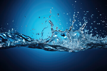 Splash and water splash background with water splashing on the water surface