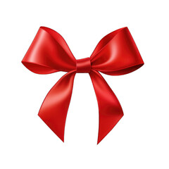 Piece of red ribbon isolated on transparent background