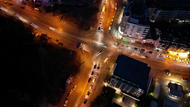 Crossroad traffic timelapse
