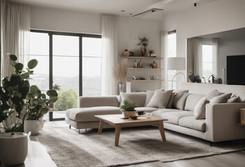 Fototapeta premium modern creative living room interior design 