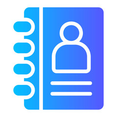 book contact gradient icon