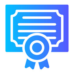 certification gradient icon