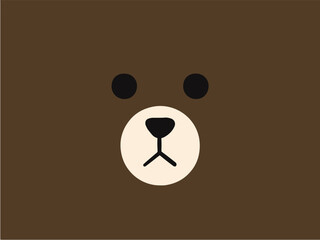 Bear logo icon vector illustration design template. Bear logo design concept. Bear wallpaper.