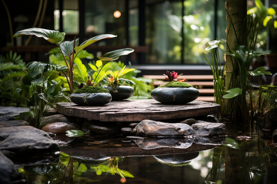 Tranquil Zen Meditation Garden - Generatie Ai