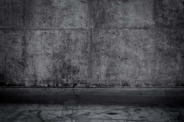 Grungy and smooth bare concrete wall