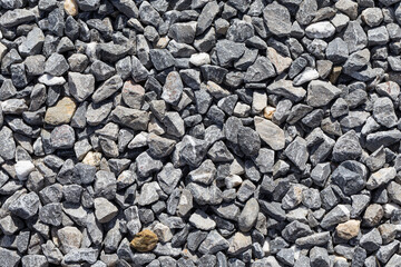 Crushed grey stones