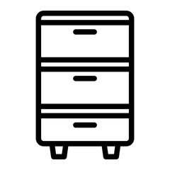 filling cabinet line icon