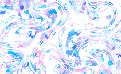 眩惑　幻惑　背景　白昼夢　ガラス　カラフル　青