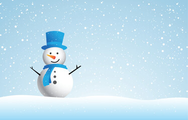 Snowman, Snowflakes and Winter background, christmas posters, Winter landscape,vector design