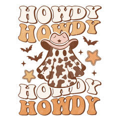 Obraz premium Spooky Western Halloween Sublimation Illustration