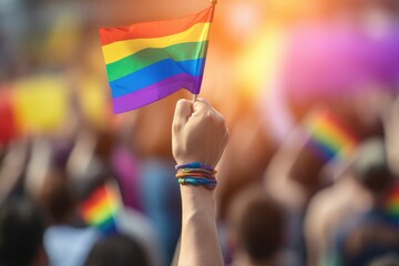 Vibrant Colors of Pride: Holding the Symbol High