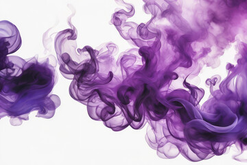 Purple smoke abstract on white background.	
