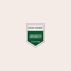 Saudi Arabia - Show your support with this powerful flag and shield design.