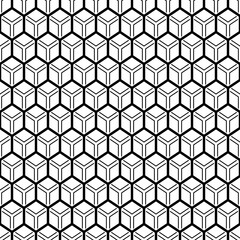 Repeated cubes background. Diamonds wallpaper. Seamless surface pattern. Rhombuses. backdrop. Cubic motif. Lozenges digital paper. Dices for web designing. Ethnic textile print