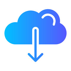 download cloud gradient icon