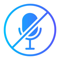 no microphone gradient icon