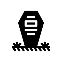 Fototapeta premium coffin glyph icon
