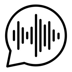 audio message line icon