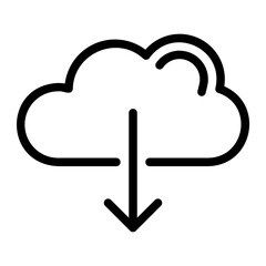 download cloud line icon