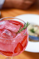 cocktail with strawberry