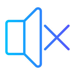 mute gradient icon
