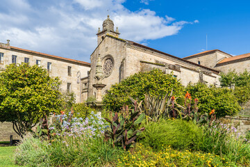 Fototapeta na wymiar View of the church and convent of San Francisco in the city of Pontevedra, in Galicia, Spain.