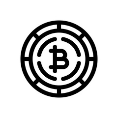 bitcoin line icon