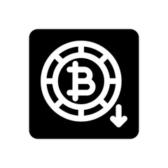 bitcoin glyph icon