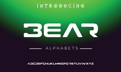 Abstract minimal future alphabet fonts. simple typography sport future creative font . vector illustrator
