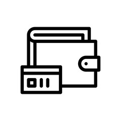 Obraz premium wallet line icon