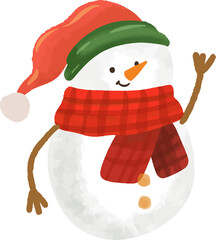 hand drawn illustration christmas winter snowmen illustration - 670574603