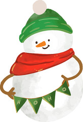 hand drawn illustration christmas winter snowmen illustration - 670574627