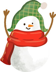 hand drawn illustration christmas winter snowmen illustration - 670574629
