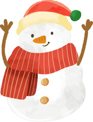 hand drawn illustration christmas winter snowmen illustration - 670574641