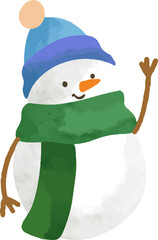 hand drawn illustration christmas winter snowmen illustration - 670574662
