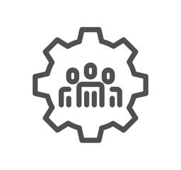 Social policy related icon outline and linear vector.