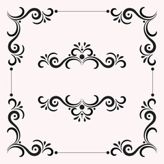 vector abstract floral frame background