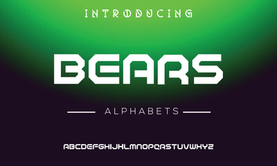 Abstract minimal future alphabet fonts. simple typography sport future creative font . vector illustrator