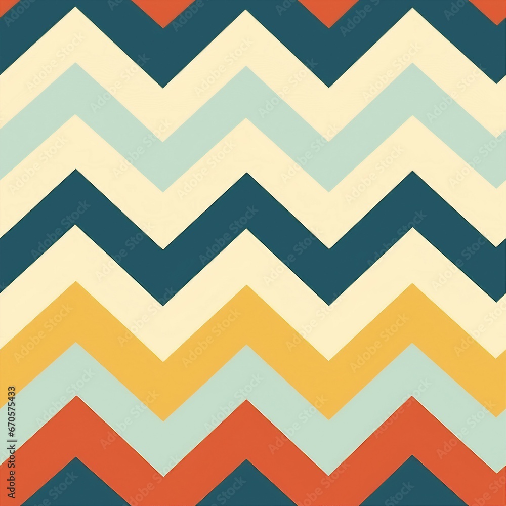 Aufkleber simple minimalist chevron pattern