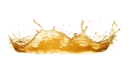 orange juice splash isolated on transparent background cutout
