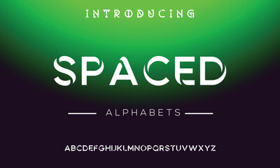 Digital modern alphabet font. Creative abstract urban, futuristic, fashion, sport, minimal technology typography. Simple vector illustration with number