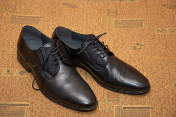 black shoes on the wedding day