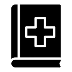 medical book glyph icon