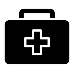 Obraz premium medical kit glyph icon