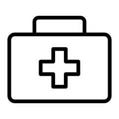 Obraz premium medical kit line icon