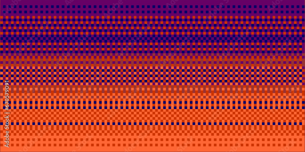 Aufkleber simple sunset pixel sky with a bright gradient. orange, purple and blue abstract background with a p