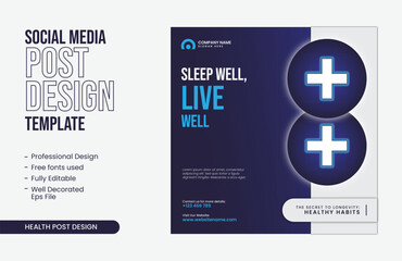 Health Social Media Post Design Template