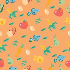 Naklejka premium seamless pattern with organic elements
