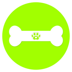dog food bone circle icon